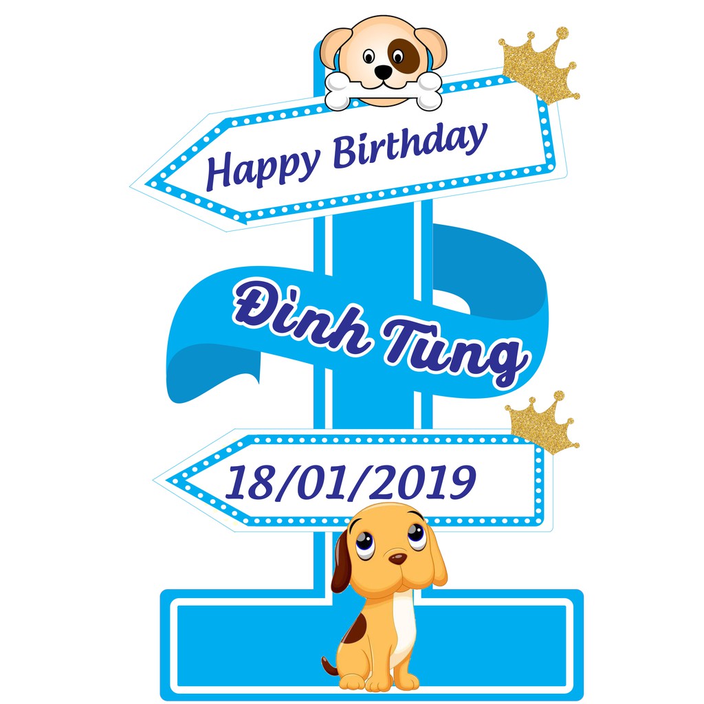 Cây welcome sinh nhật in tên tuổi bé Mon Party bảng tên welcome chibi sinh nhật thiết kế riêng theo yêu cầu của khách