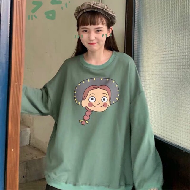 Áo sweater cô gái thắt bím xinh xắn |HÌNH THẬT Ở CUỐI|