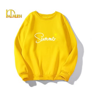 Áo sweater unisex nam nữ cổ tròn , chất liệu vải nỉ in hình Summer