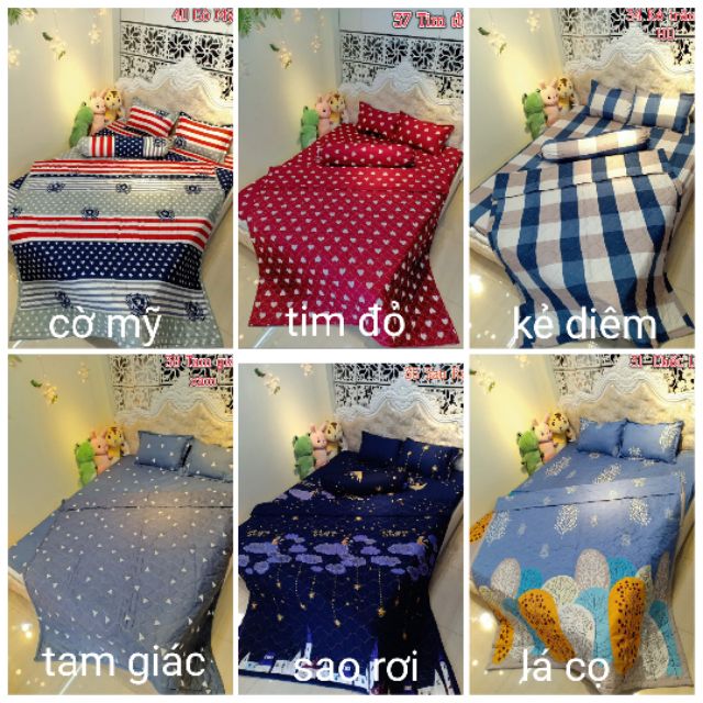 Xã Kho 300 Bộ chăn hè ga gối 5 món poly cotton
