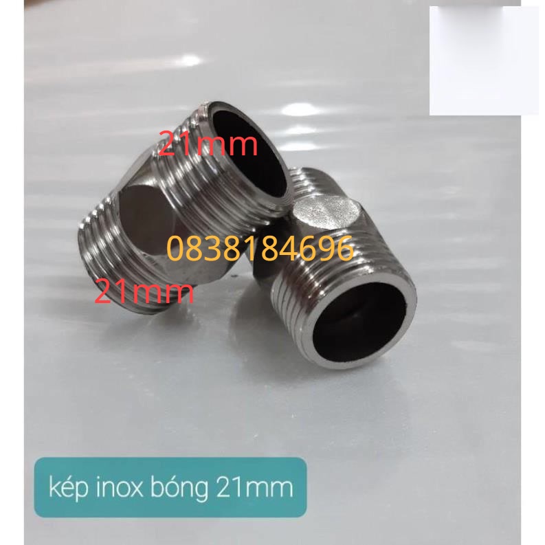 T cầu inox chia nước , Nối 2 Đầu Ren Ngoài Phi 21 ,T cầu ốc 2 ngã chia bàn cầu và vòi xịt vệ sinh, lựa chọn