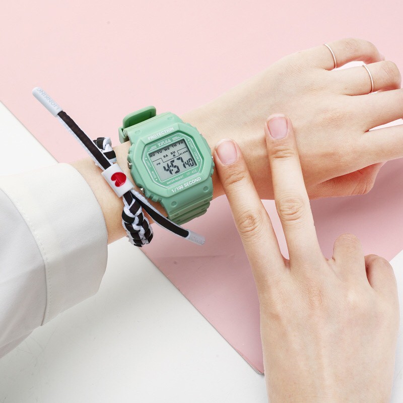 ĐỒNG HỒ THỂ THAO NAM NỮ PROTECTION XINJIA D386 MẶT VUÔNG SIÊU ĐẸP | BigBuy360 - bigbuy360.vn