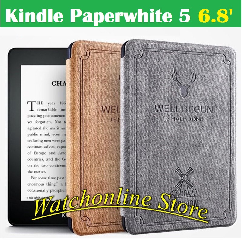 Bao da Kindle Paperwhite 5 6.8 inch họa tiết Hươu nai