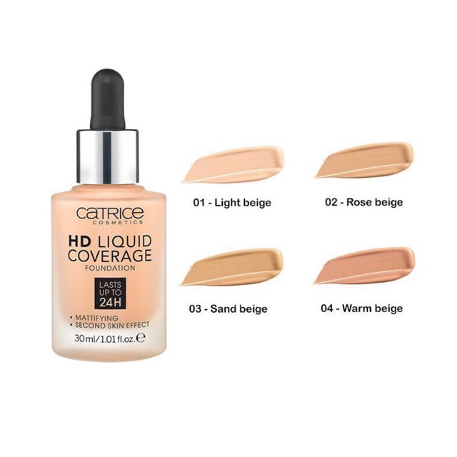 Kem nền Catrice HD Liquid Coverage 30ml Đức