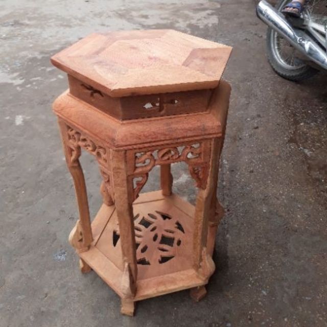 Đôn lục giác gỗ hương