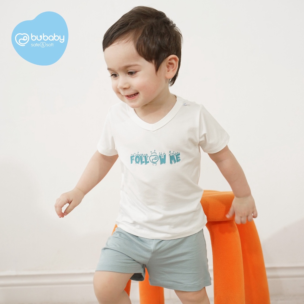 [CHÍNH HÃNG] Bộ quần áo ngắn tay cổ V bamboo cotton Kyomi LookMe trẻ em Bu