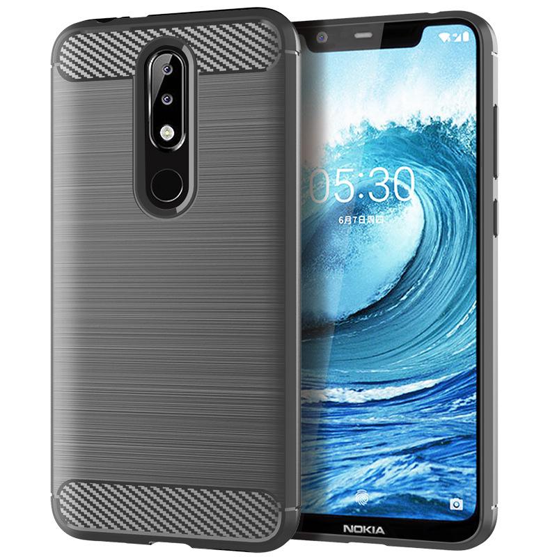 Ốp Lưng Silicon Sợi Carbon Cho Nokia 5.1plus Nokia 5.1plus