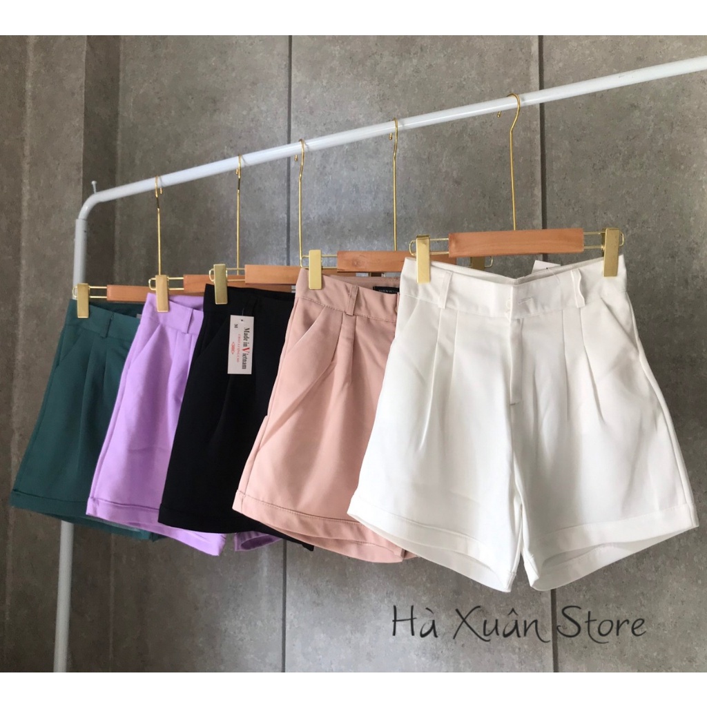 Quần Short Gấp Gấu Chất Liệu Vitex Mềm Min Cạp Siêu Cao