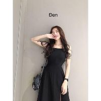 Đầm maxi hở lưng cột dây đan - Kèm ảnh thật