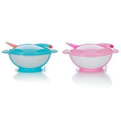 Bát Ăn Dặm Chống Đổ Đế Hút Chân Không Upass Kèm Thìa Cảm Ứng Nhiệt