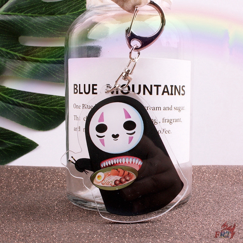 Mặt gắn móc khóa in hình Vô Diện trong anime Spirited Away trang trí đa dụng