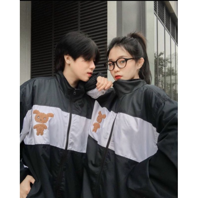 Áo Khoác Dù 2 Lớp Chống nắng Lastic Gấu Cặp Đôi Nam Nữ💖HOT RẺ ĐẸP💖Áo Khoác Gió Kiểu Bomber Unisex Couple Teen Jackets