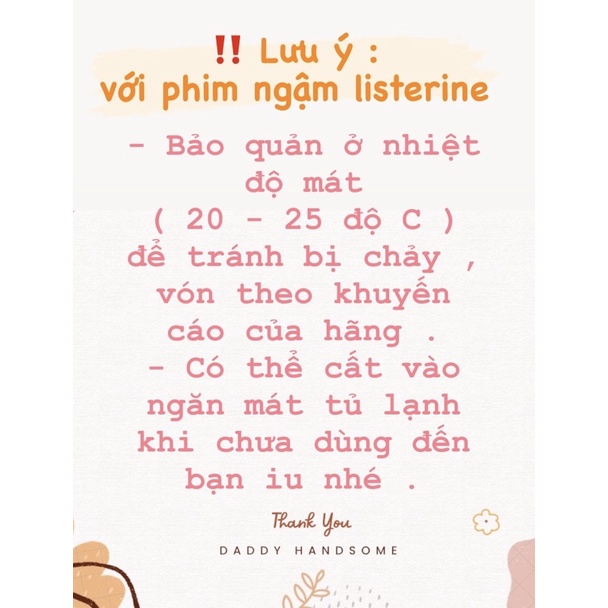 Xịt/Miếng ngậm thơm miệng Listerine Hàng Mỹ