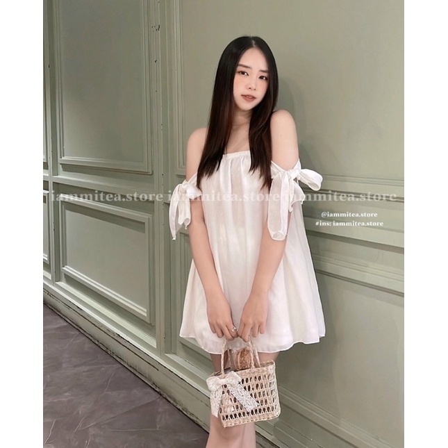 Áo trễ vai bèo tay phồng rộng dễ thương alohashop91