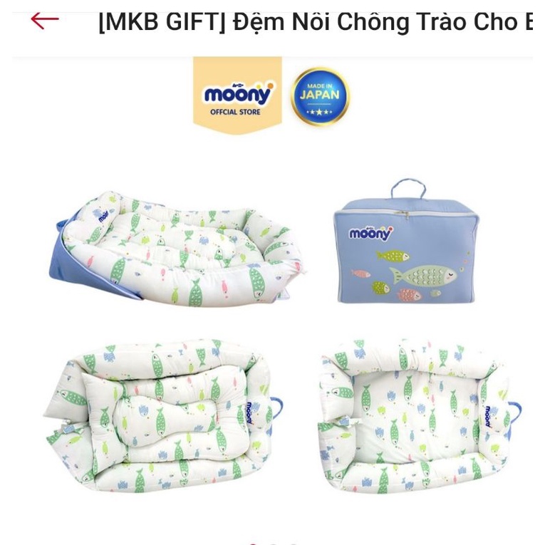 Đệm Nôi Chống Trào Ngược Cho Bé Moony