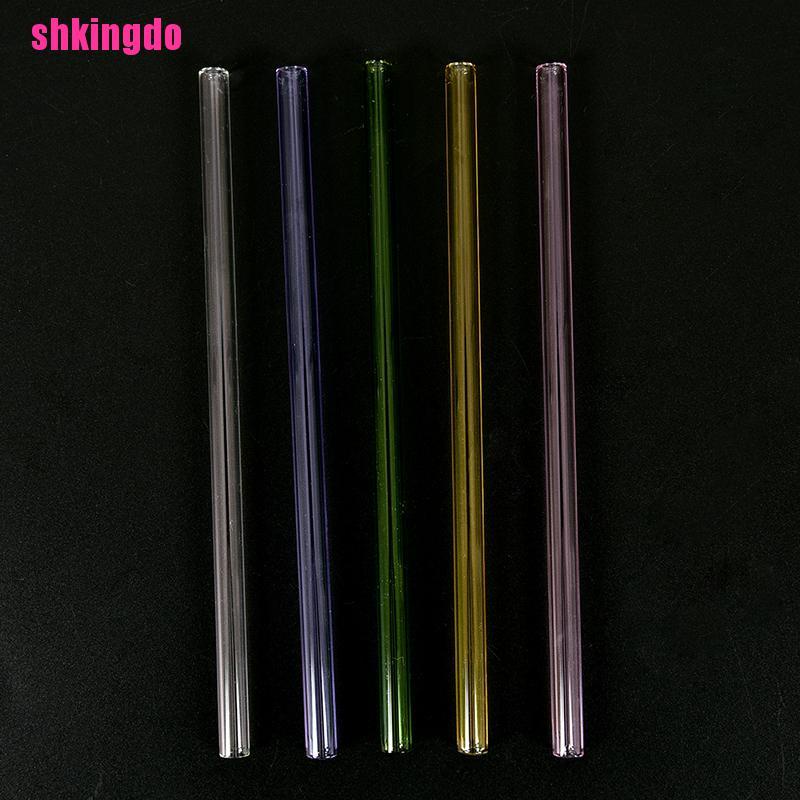 Ống hút thủy tinh thẳng có thể tái sử dụng 5 màu dùng cho tiệc cưới/sinh nhật