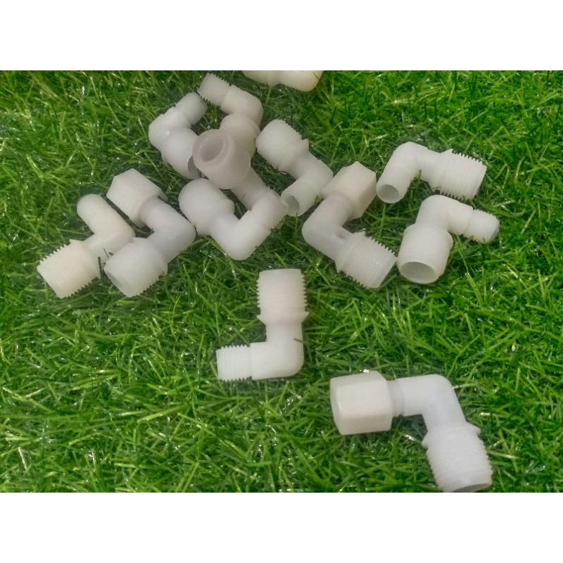 cút bơm máy lọc nước  - cút 17mm ra ren 6mm