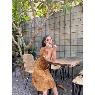 Váy đầm vintage hoa nhí dự tiệc cưới