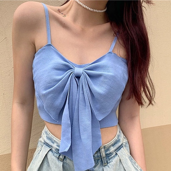 Áo Hai Dây Thắt Nơ Quyến Rũ Hợp Thời Trang