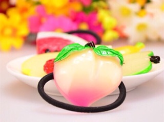 Dây cột tóc 3D hoa quả siêu cute