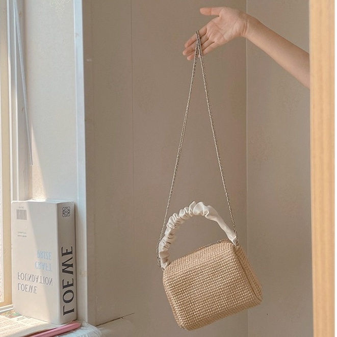 Túi Xách Đan Len Một Bên Vai Thời Trang Cổ Điển Mùa Hè Cho Nữ
