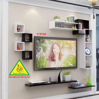  Bộ Kệ Ti Vi Treo Tường Trang Trí VTV03 - VĐ Smart Furrniture NỘI THẤT LẮP RÁP VIENDONGADV 