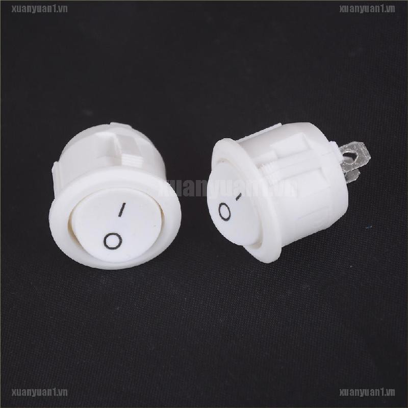 [XUANYUAN1] Set 5 Công Tắc Đòn Bẩy 2 Pin Tròn Mini Màu Trắng
