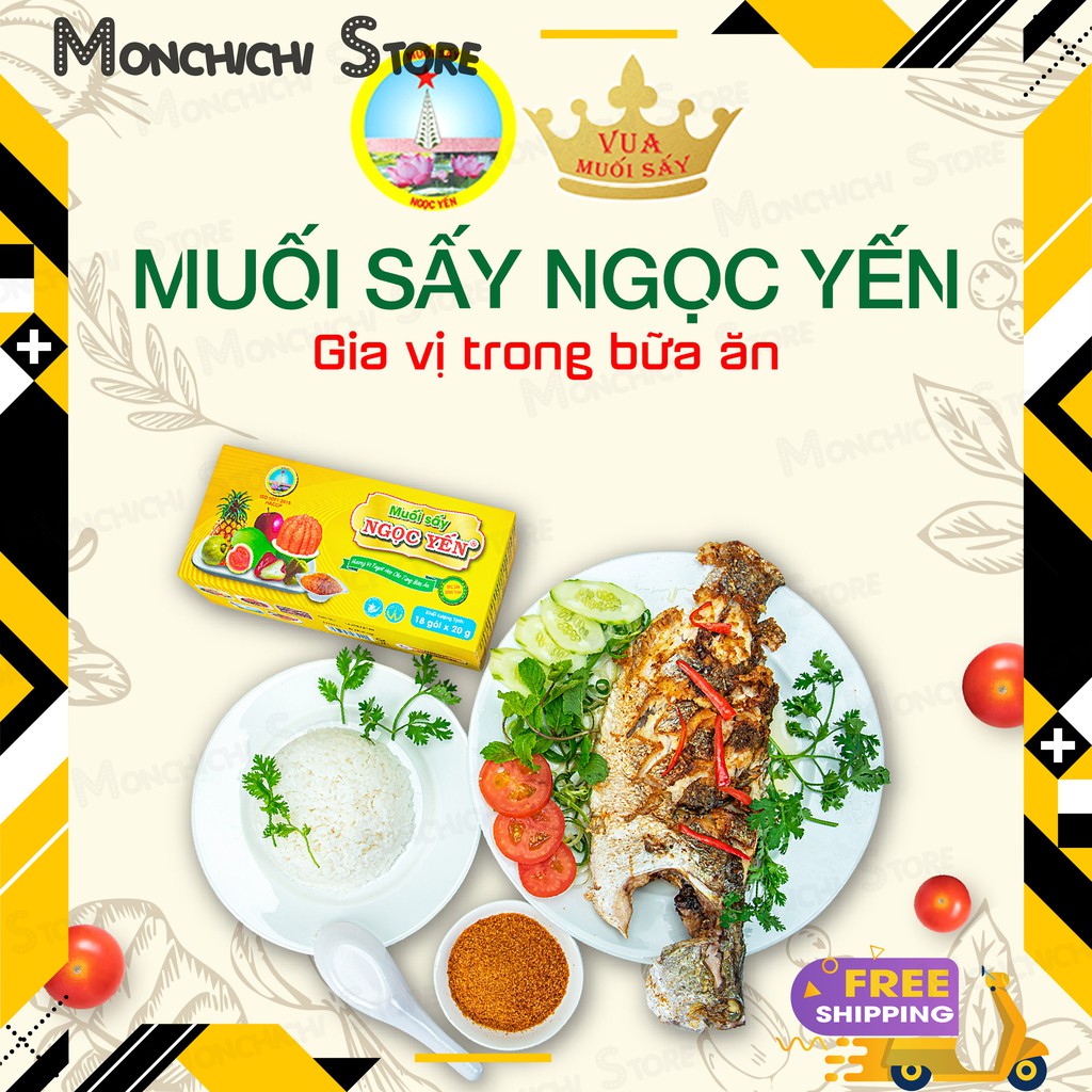 [Mã 253FMCGSALE giảm 8% đơn 500K] MUỐI SẤY NGỌC YẾN 250g 4 GÓI THƠM NGON