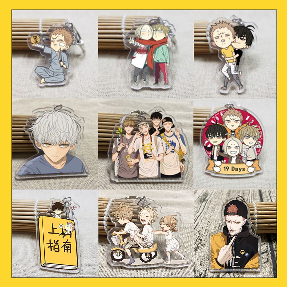 Móc chìa khóa acrylic hoạt hình Anime 19 Days dễ thương