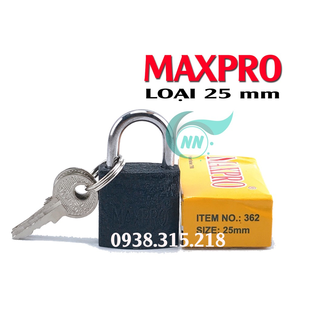 Ổ Khóa 25mm MAXPRO Đen Top Security Products 24.1 x 24.8 x 11.7 mm Với 3 Chìa Linh Hoạt