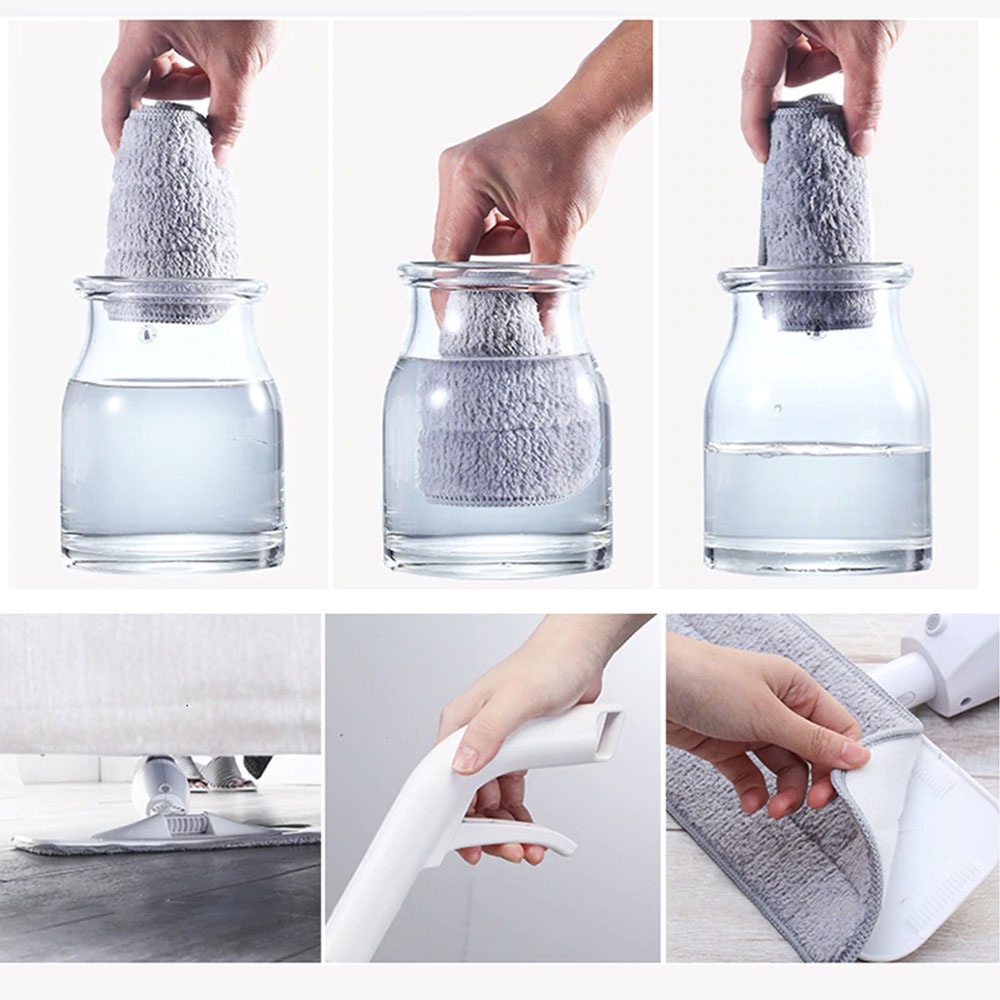 Cây chổi lau nhà 2 trong 1 Deerma spray vừa xịt nước vừa lau khô - Hàng Chính Hãng