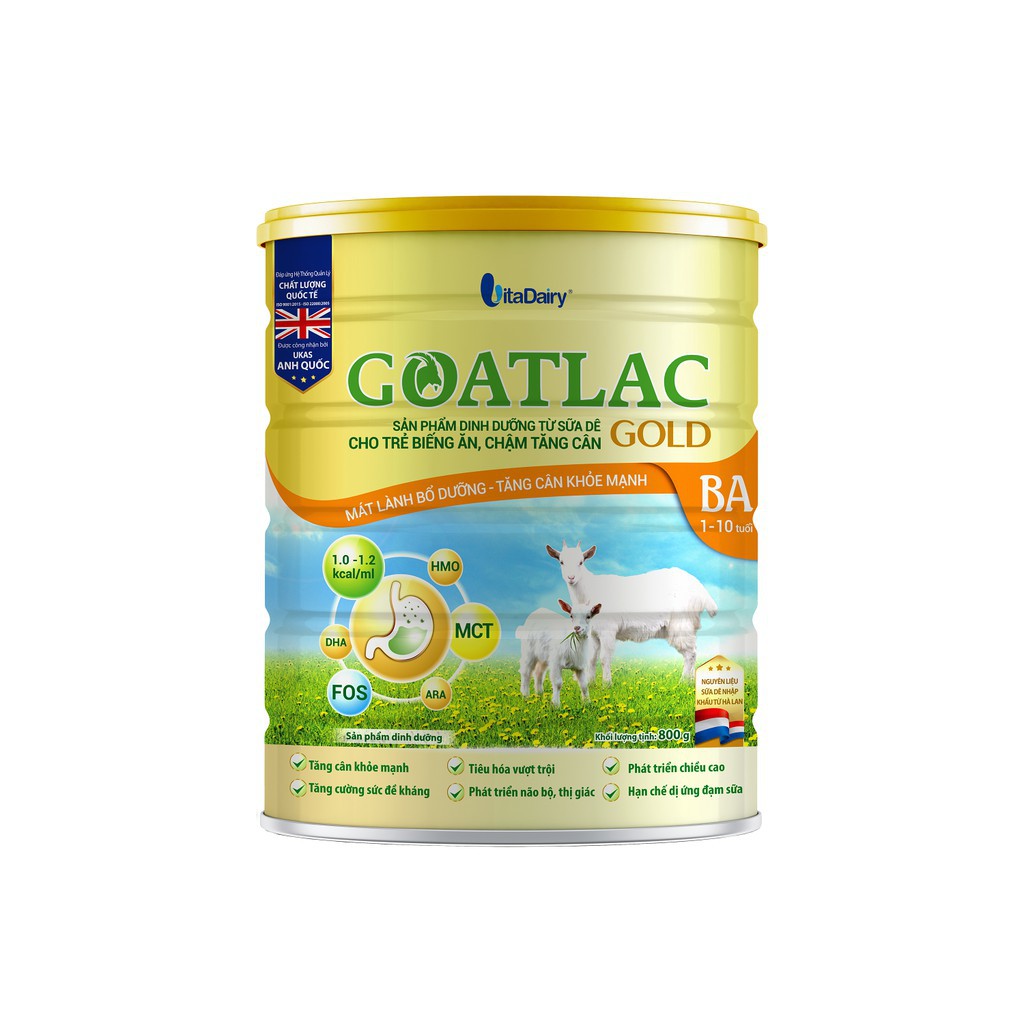 Sữa Dê Goatlac Gold BA 800g