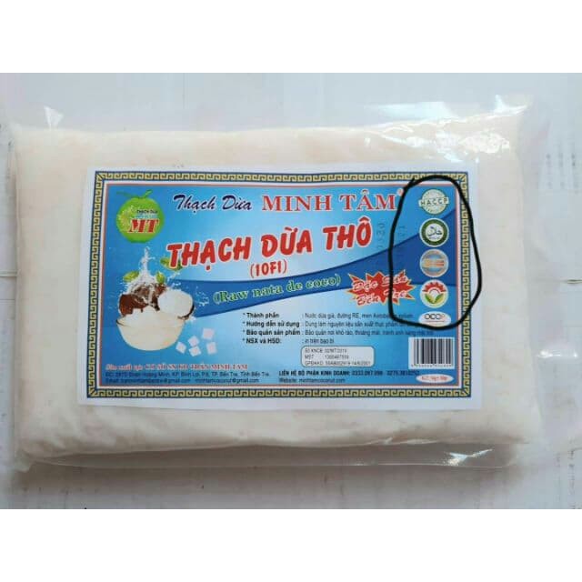 Thạch dừa thô 1kg tặng kèm hương liệu