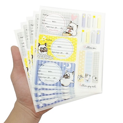 Nhãn Vở Có Keo Dán Sẵn CLASSMATE, Chất Liệu Giấy Bóng Nổi Bật, Họa Tiết Pet Dễ Thương 15 Cái/Tập CL-NT228