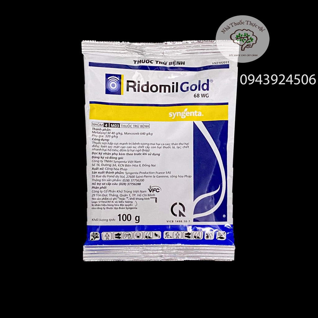 Trừ Nấm Bệnh Cho Cây Trồng Ridomil Gold 68WP