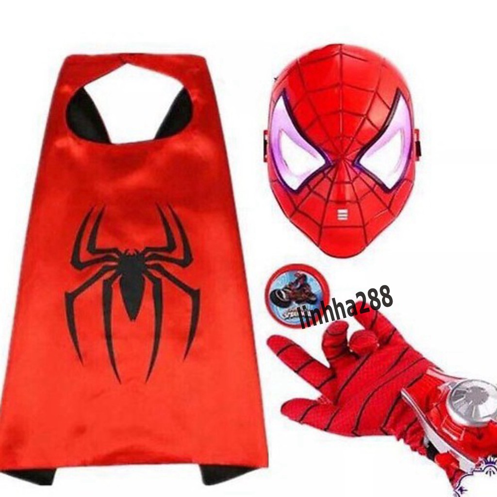 [RẺ VÔ ĐỊCH-20 MÓN Đồ chơi hóa trang nhân vật phim Biệt đội siêu anh hùng đội áo choàng,mặt nạ,gang tay Spiderman cho bé