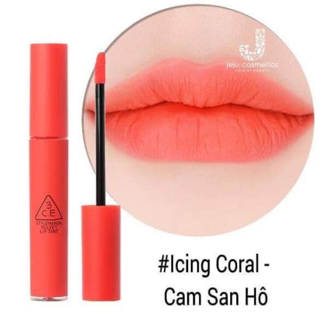 Son 3ce  VELVET LIP TINT # ICING CORAL