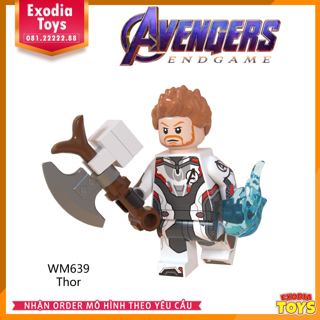 Xếp hình Minifigure Marvel Biệt đội siêu anh hùng Avengers Endgame - Đồ Chơi Lắp Ghép Sáng Tạo - WM 6054