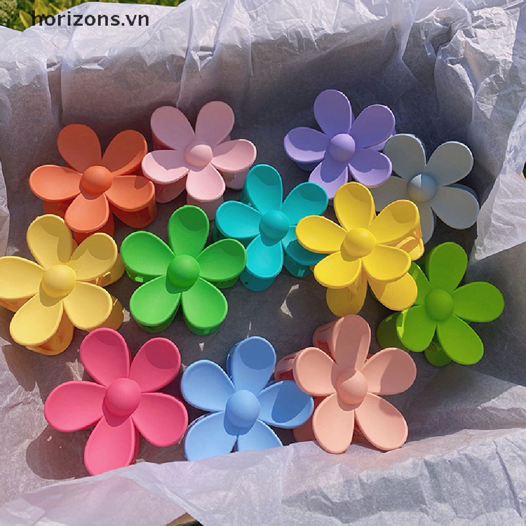 Kẹp tóc càng cua hình hoa màu kẹo cho nữ