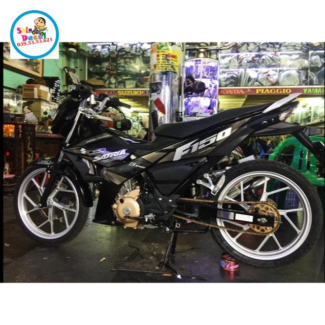 Tem rời Satria Fi xám đen Crom cao cấp