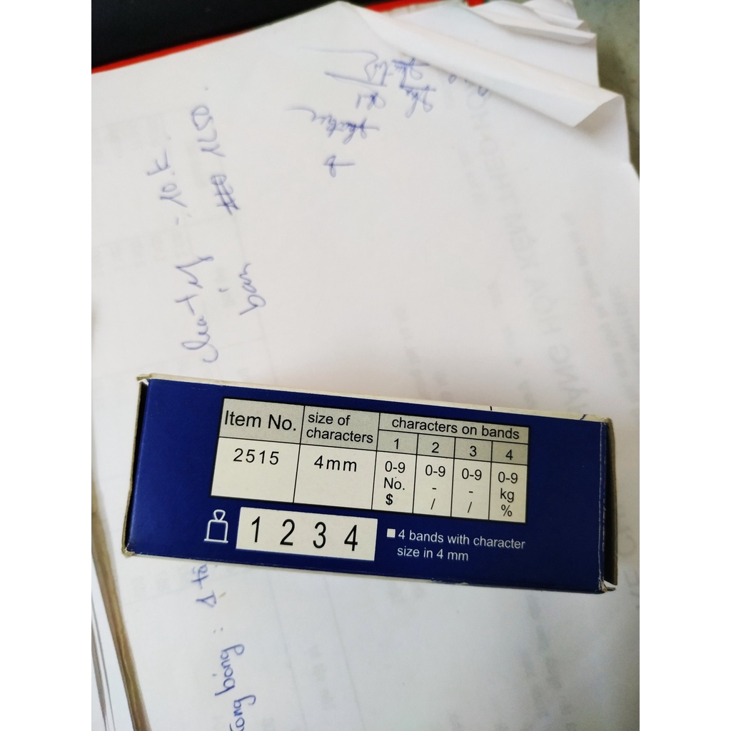 Dấu đóng 4 số xoay