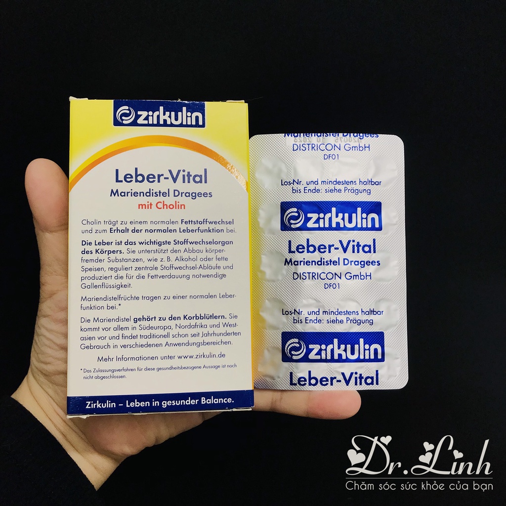 Leber- Vital –Viên uống Bổ Gan Zirkulin Leber Vital Mariendistel Dragees