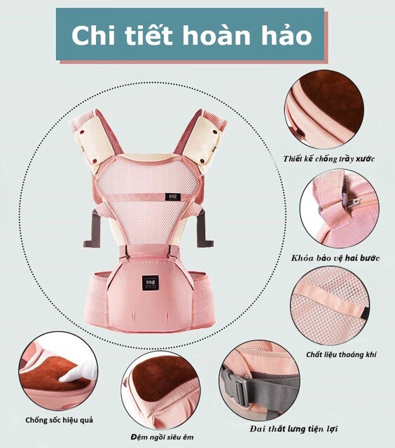 [AAG] Địu em bé hàng loại 1 chính hãng