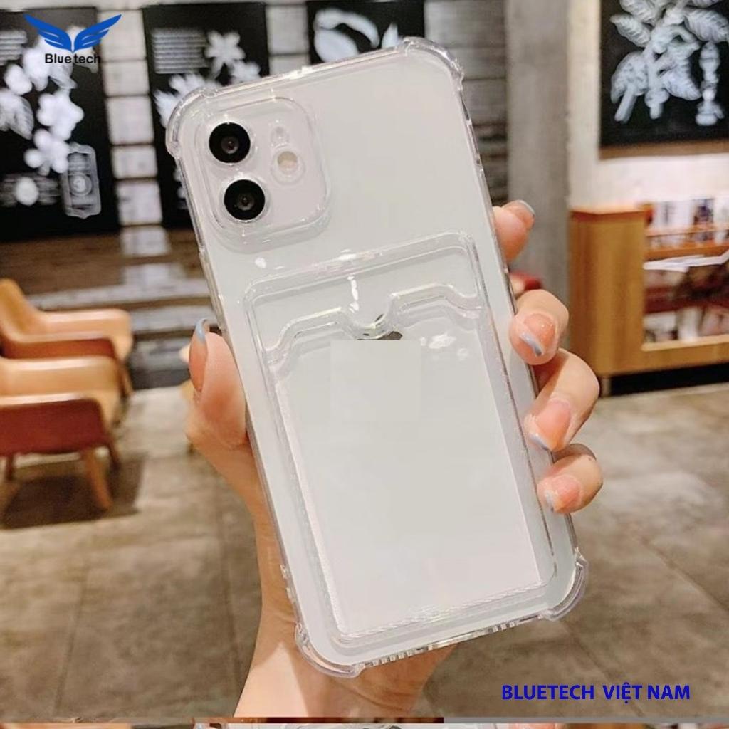 Ốp ví iphone, Ốp lưng trong suốt có đựng thẻ ảnh, căn cước, bằng lái xe cho iphone từ 6- 14promax