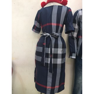 Set Sơ Mi Váy FIGTREE BBR Xanh Đen Siêu Hot