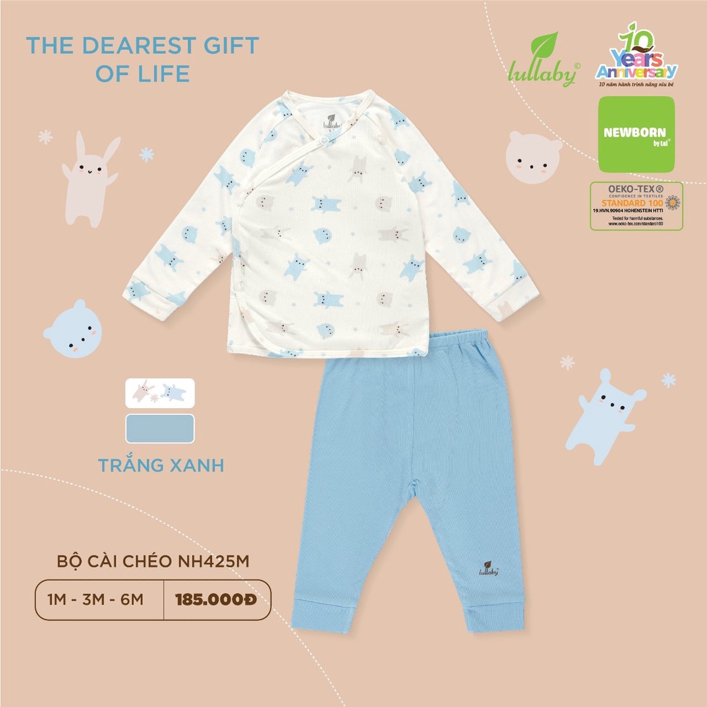 Bộ sơ sinh cài chéo chất liệu cao cấp Lullaby