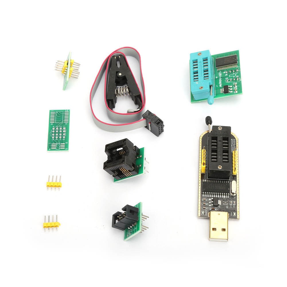 [Xiyijia] CH341A USB Programmer + SOP8 Test Clip 1.8V Adapter to DIP8 Converter Module
