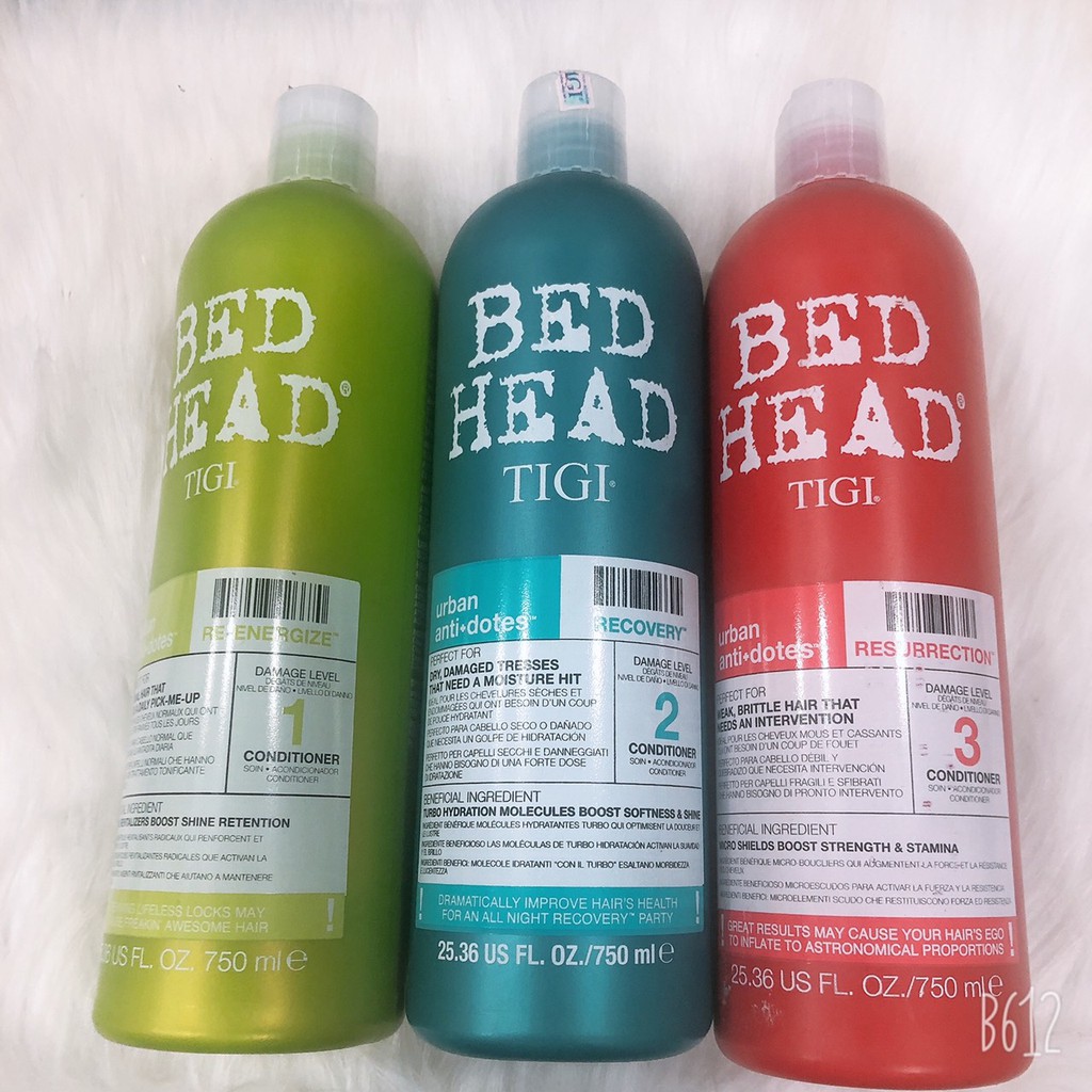 dầu xả phục hồi tóc 3 cấp độ BED HEAD TIGI 750ML dành cho tóc hư tổn