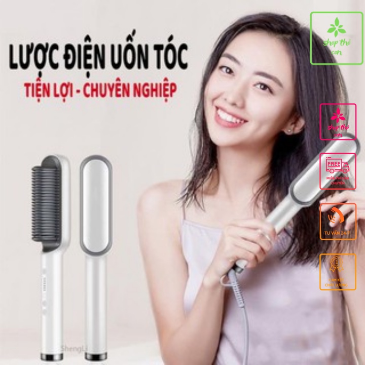Lược Điện Chải Thẳng Tóc,Máy duỗi tóc thông dụng Hàn Quốc, cấu tạo lược thật dễ dàng tạo kiểu tóc (SẴN BUÔN SỈ)-THO107