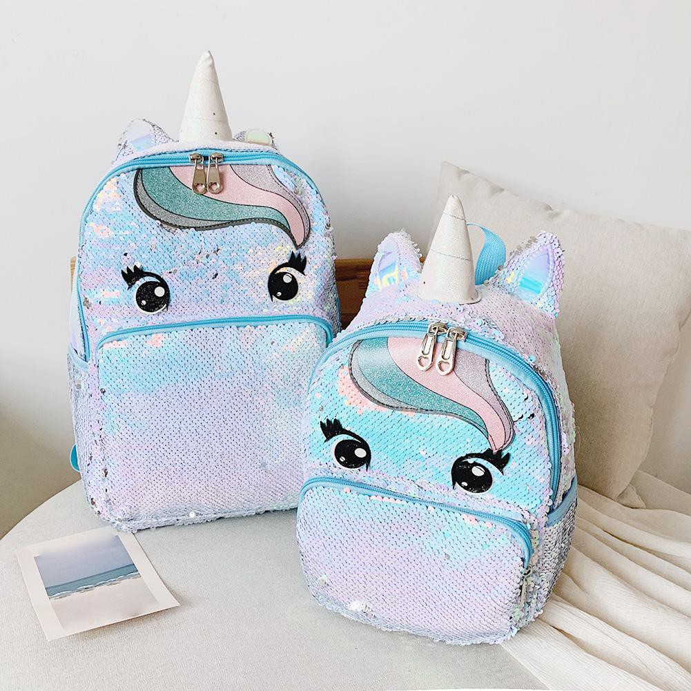 Cartoon Cute Women Sequin Backpack Teenager Girl Shoulder Book Schoolbag